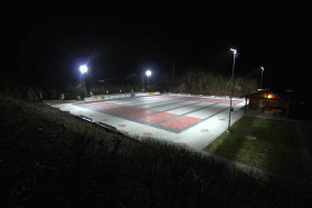 Stockschützenplatz bei Nacht